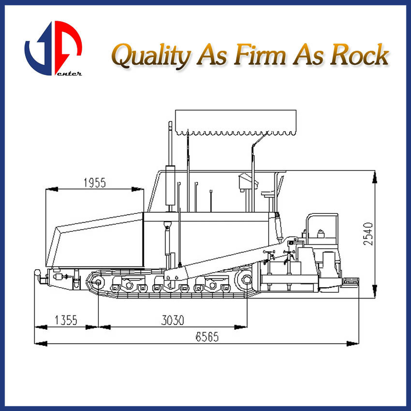 JAP70B Asphalt Paver Soil স্থিতিশীল সিমেন্ট এবং লিম বেস উপাদান বা Asphalt কংক্রিট।