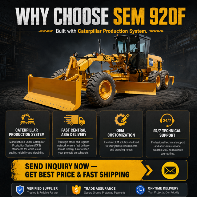 SEM920F এফ-সিরিজ টিয়ার 2 মোটর গ্রেডার, SDEC ইঞ্জিন পিপি পিসি লোড-সেন্সিং হাইড্রোলিক রোড গ্রেডার